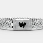10MM Iced Full White Cuban Bracelet