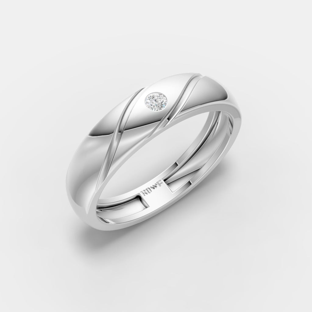 Round Solitaire Band Ring