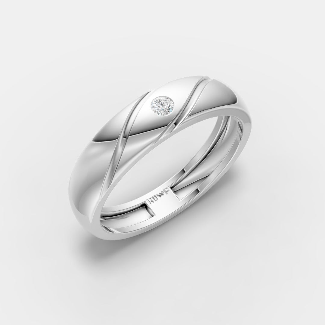 Round Solitaire Band Ring