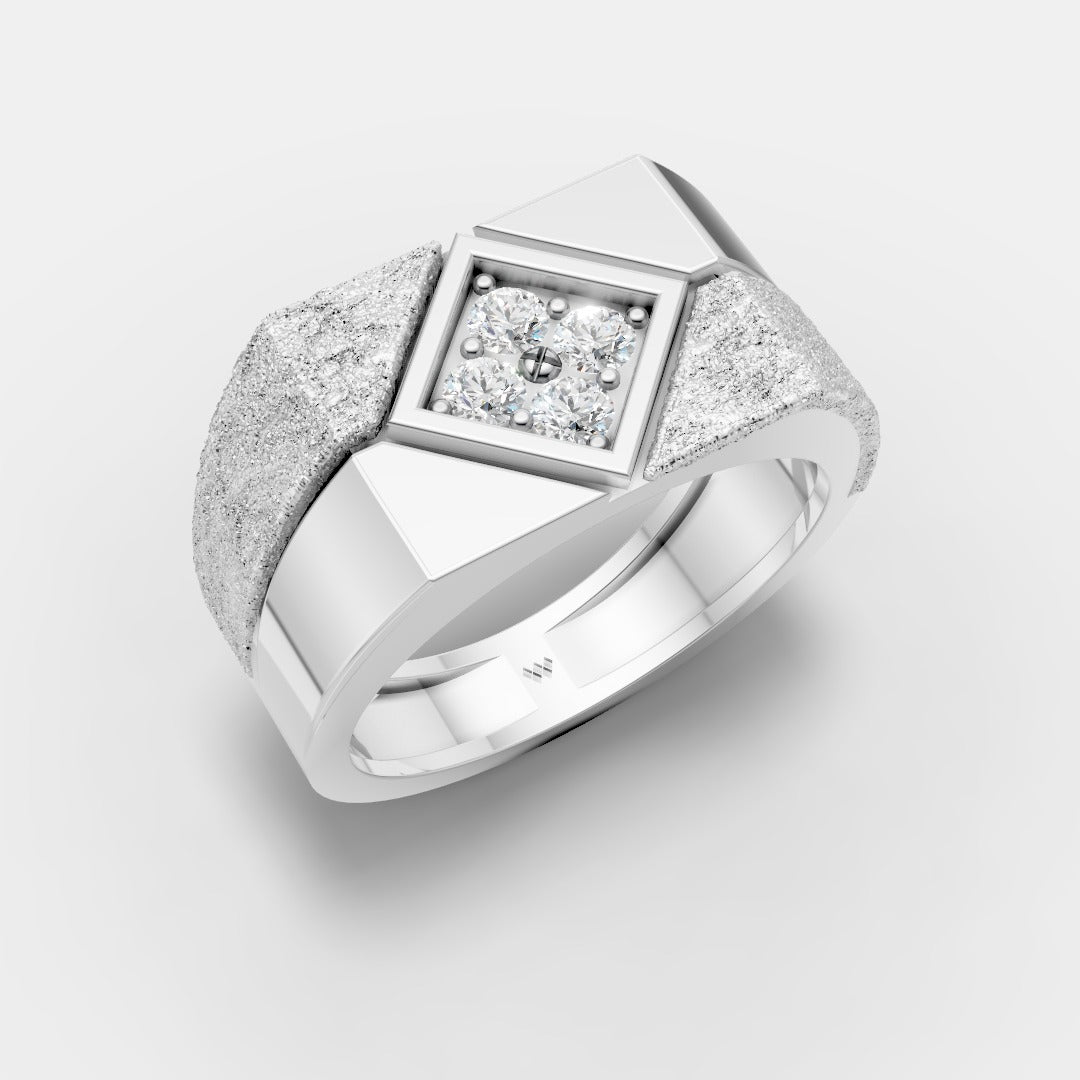 Geometric Diamond Ring