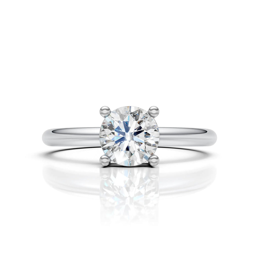 Luxury Round Diamond Solitaire Ring