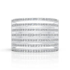 Luxury Multi-Row Diamond Band Ring