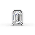 Emerald Shaped Bezel Setting Earring ( 1 PC )