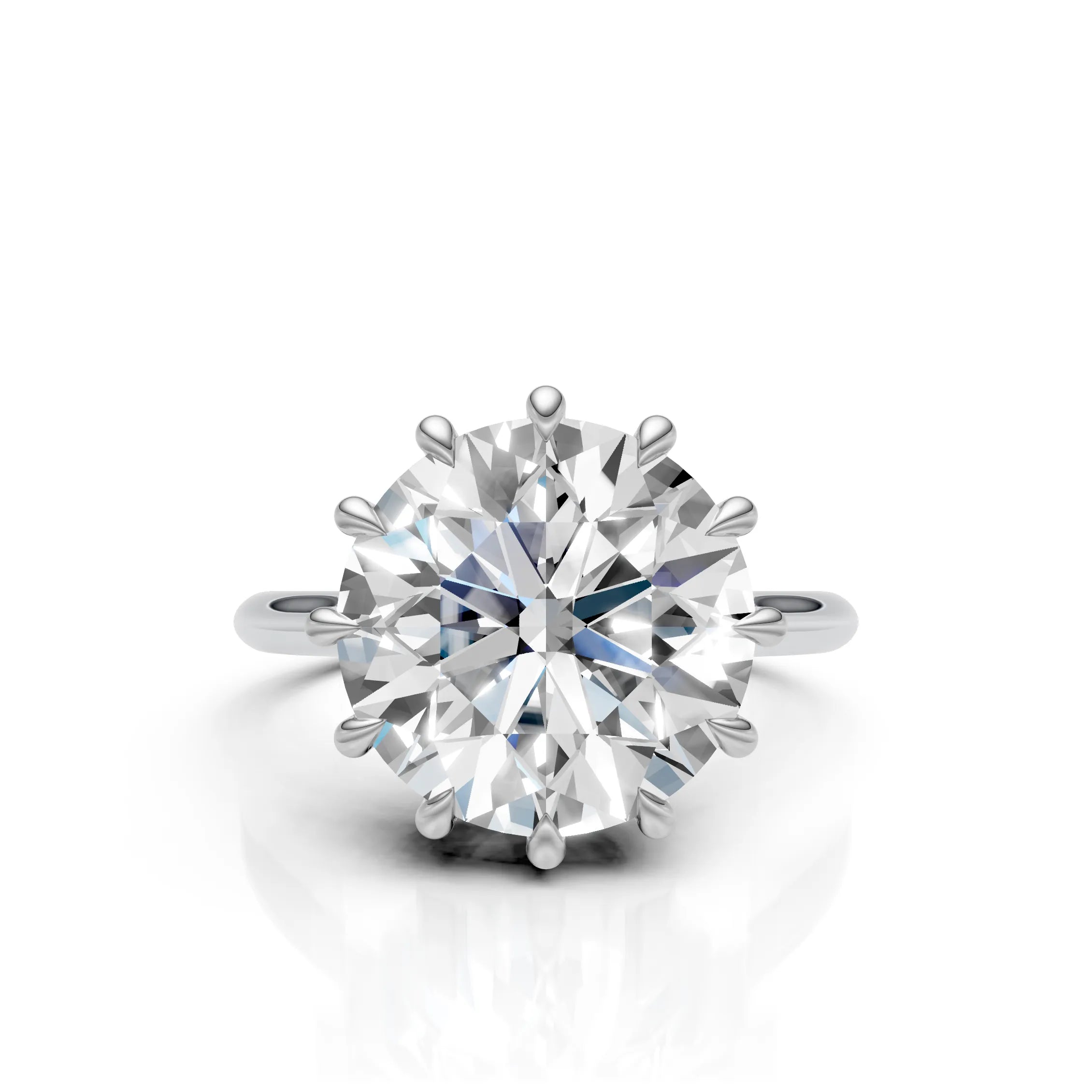 Royal Crown Solitaire Diamond Ring
