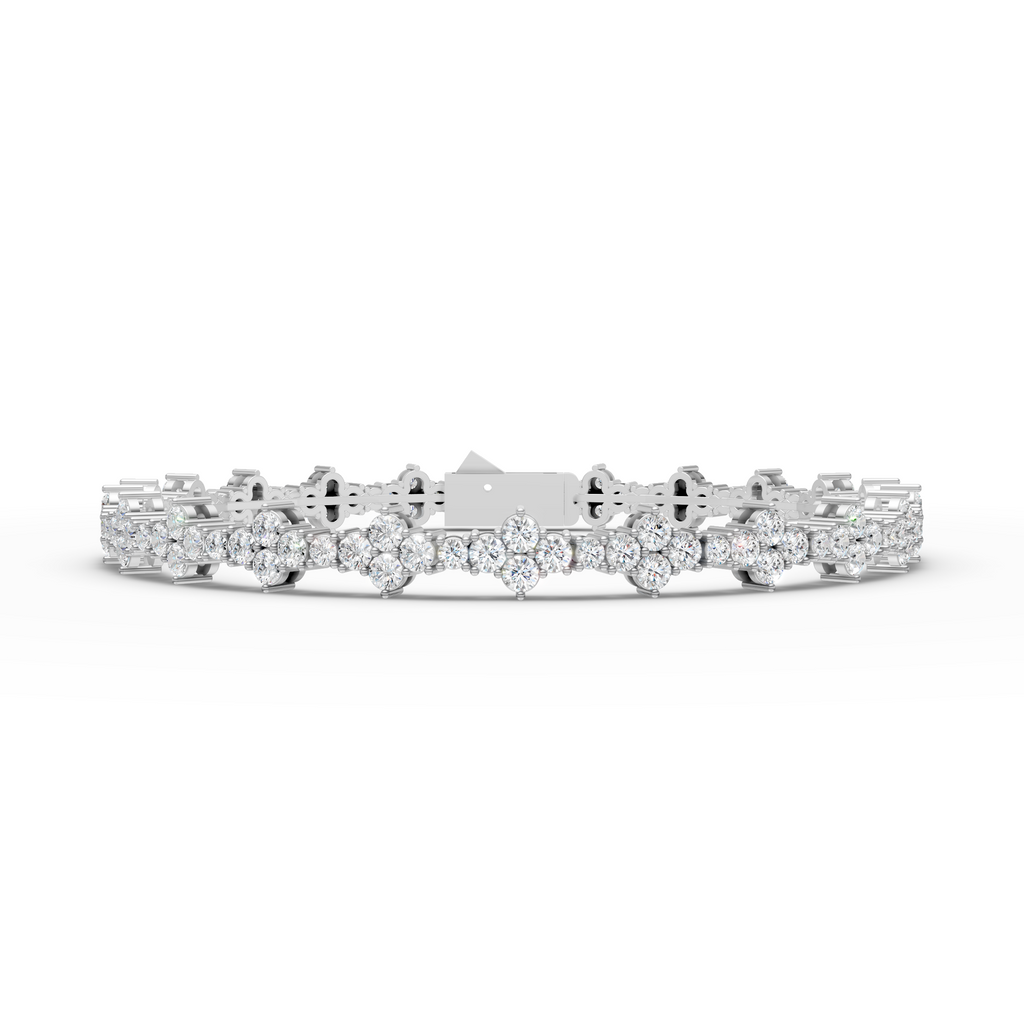 Floral Sparkle Tennis Bracelet