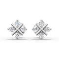 Sparkling Cross Cluster Stud Earrings (1 Pair)