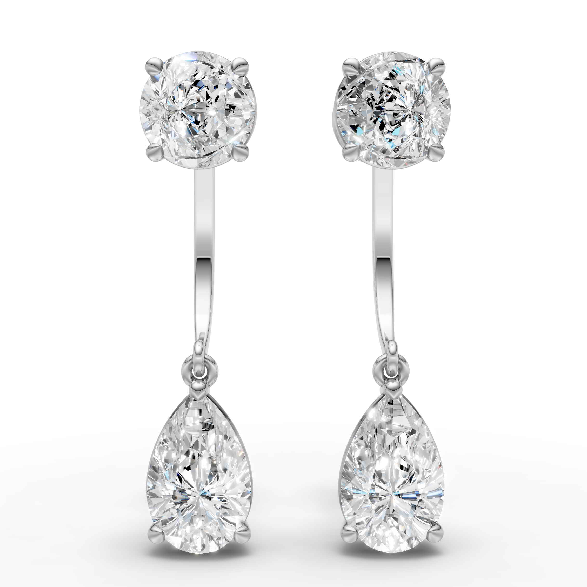 Round & Pear Drop Earring (1 Pair)