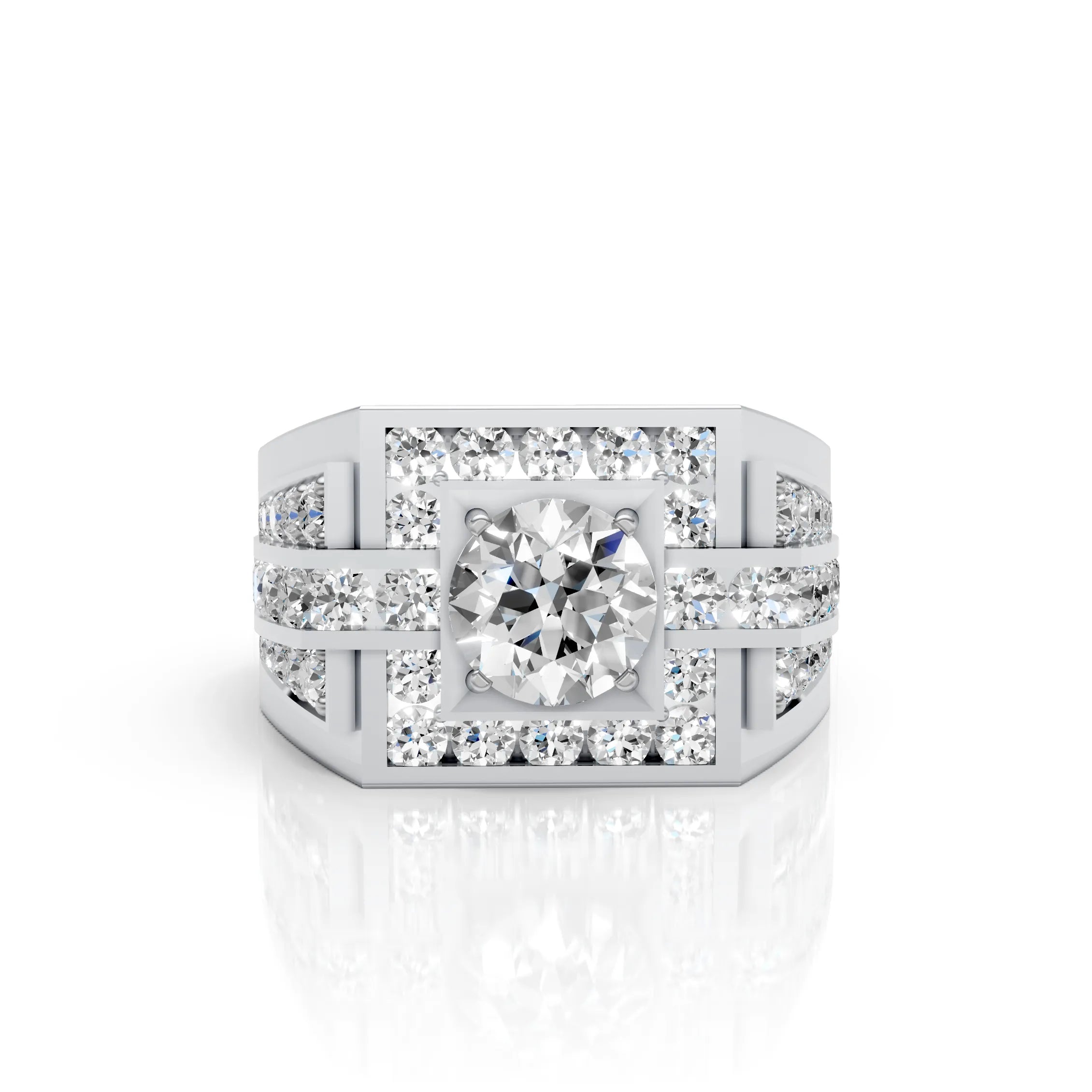 Imperial Fortress Diamond Men's Ring