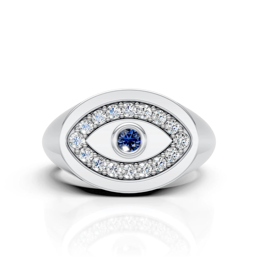 Evil Eye Signet Ring
