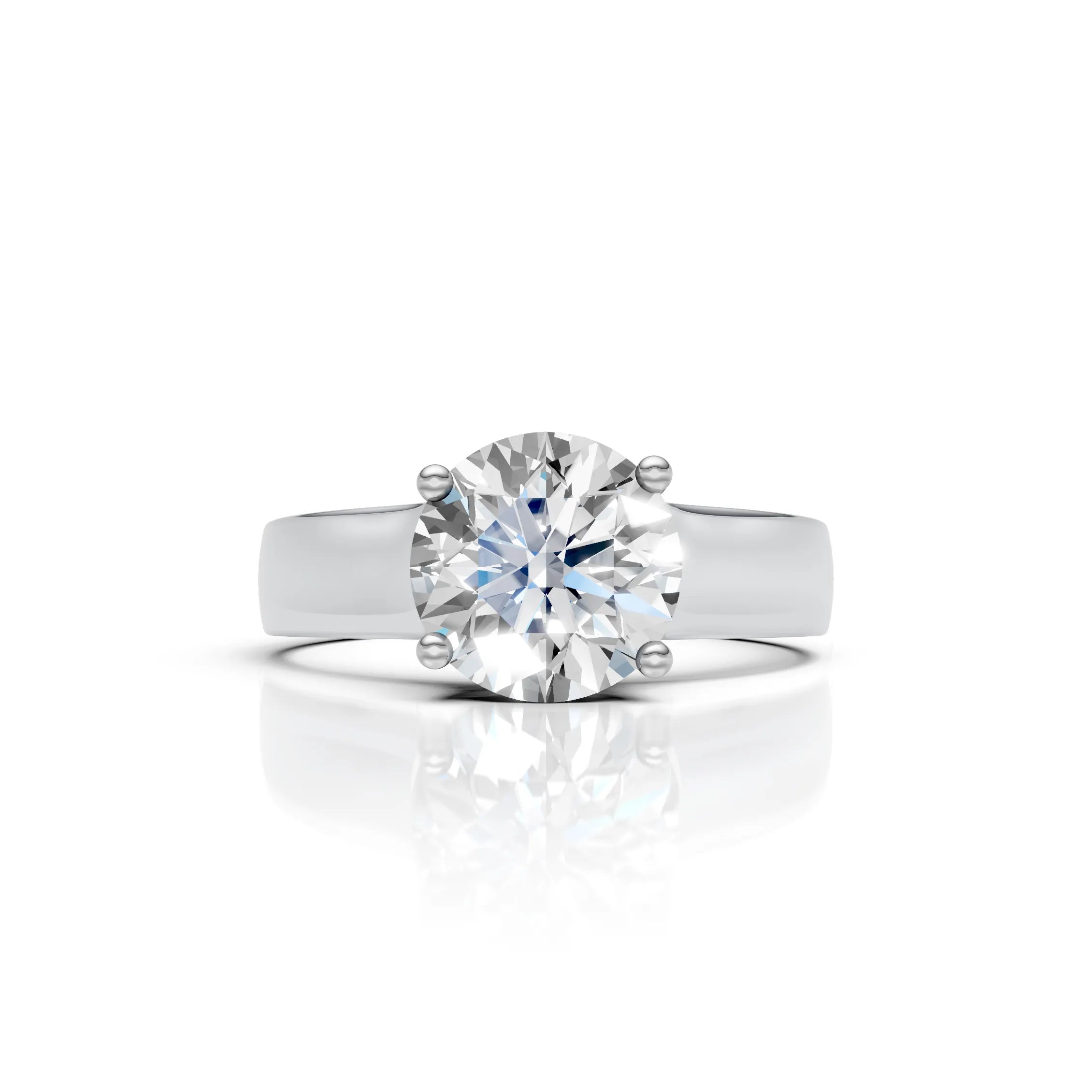 Classic Crown Solitaire Ring