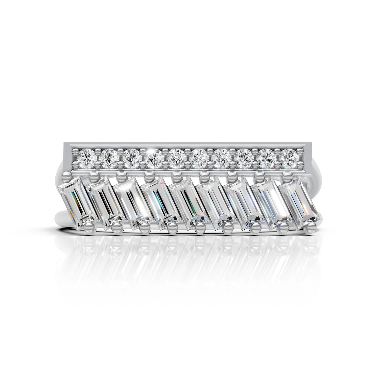 Luxury Split Shank Bar Accent Ring