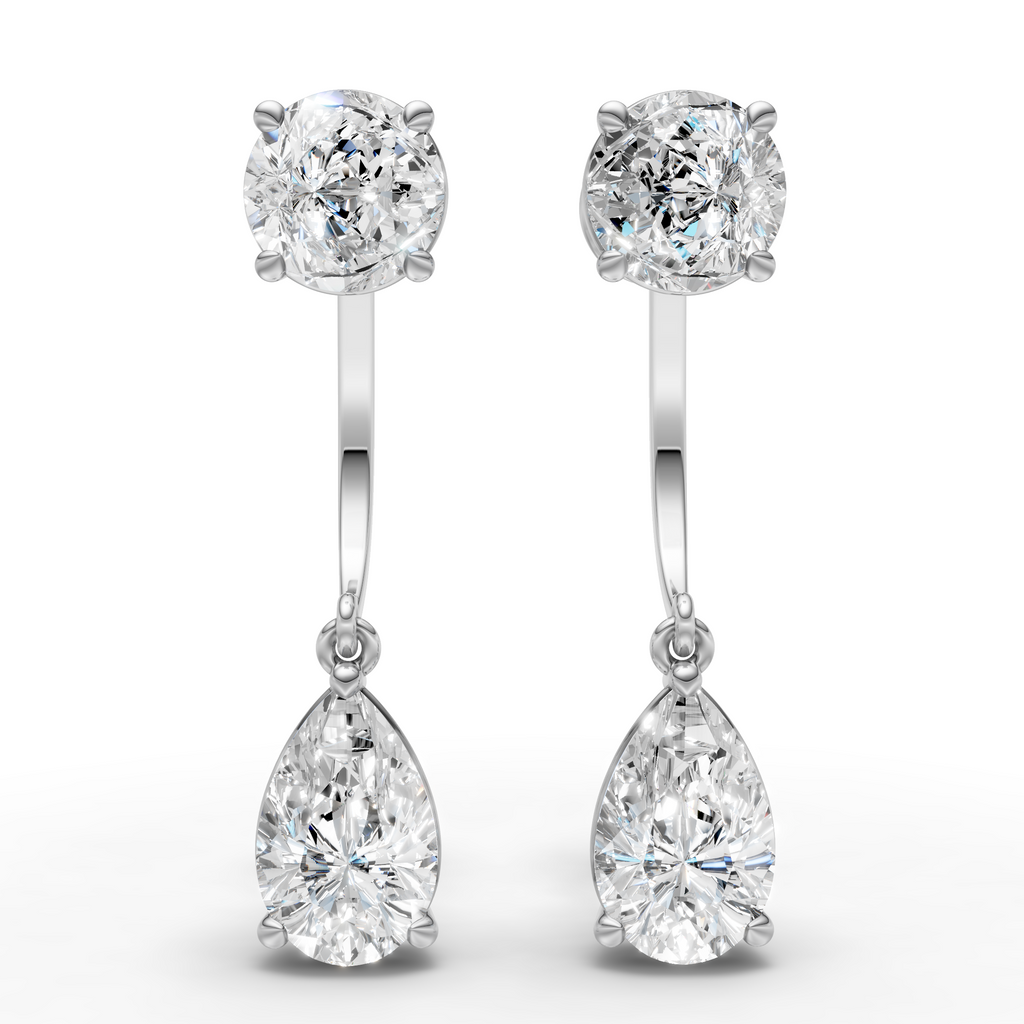 Round & Pear Drop Earring (1 Pair)