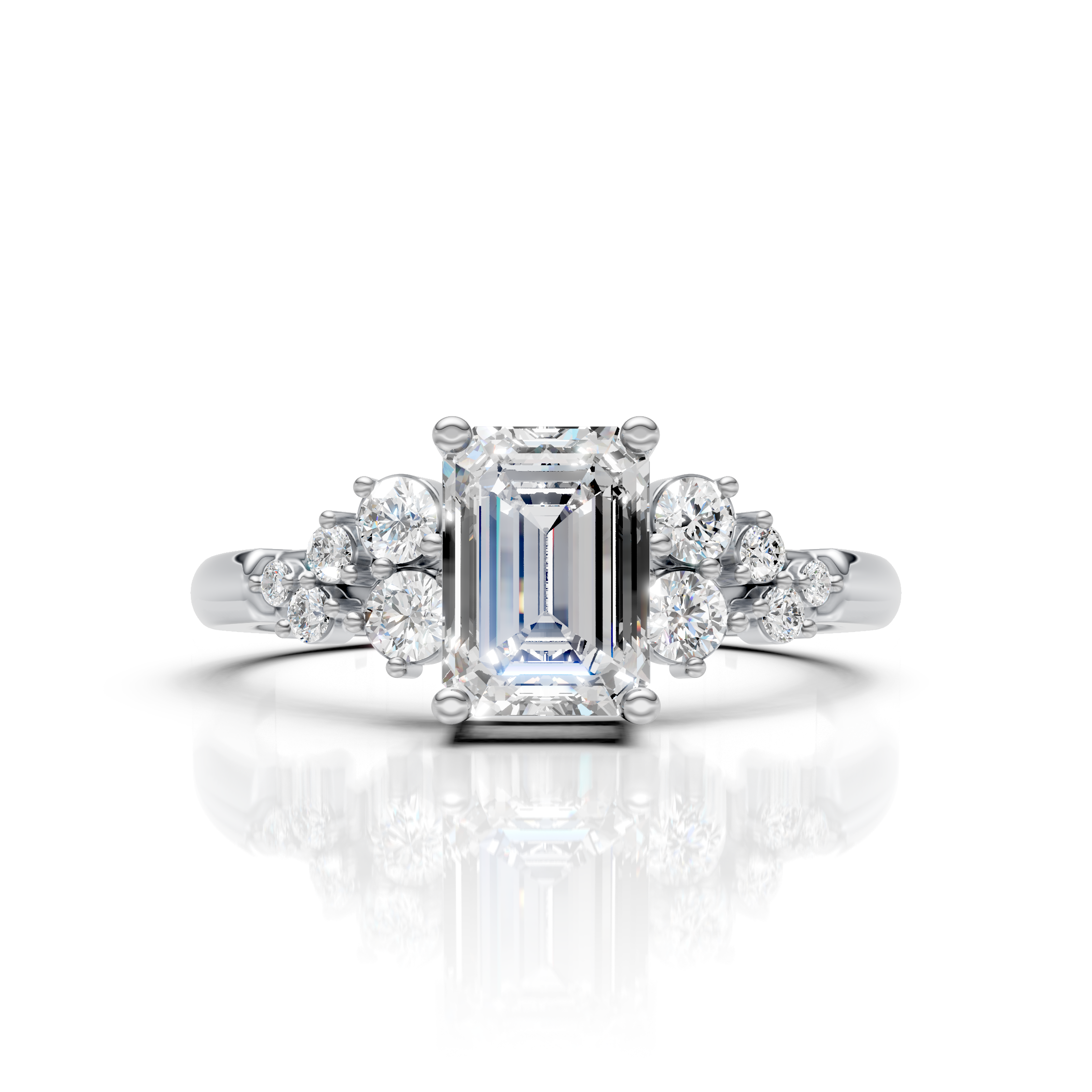 Emerald Cluste Ring
