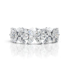 Floral Marquise & Round Diamond Eternity Band