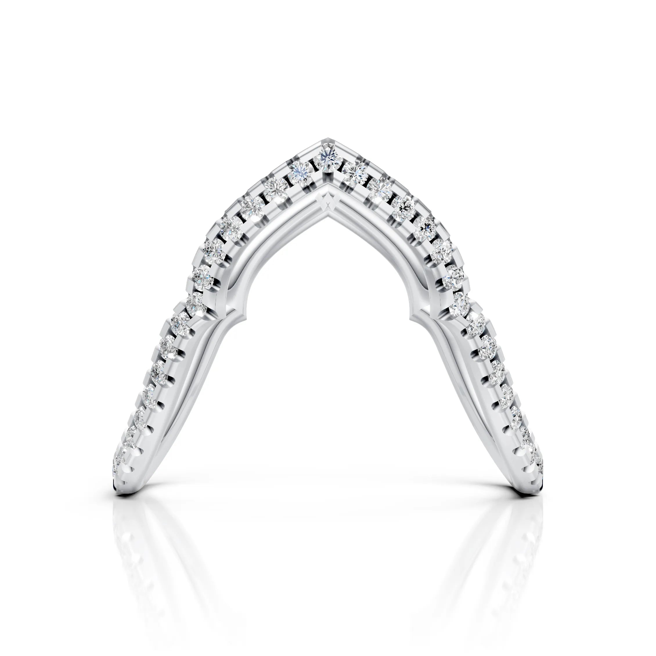Open Heart Diamond Ring