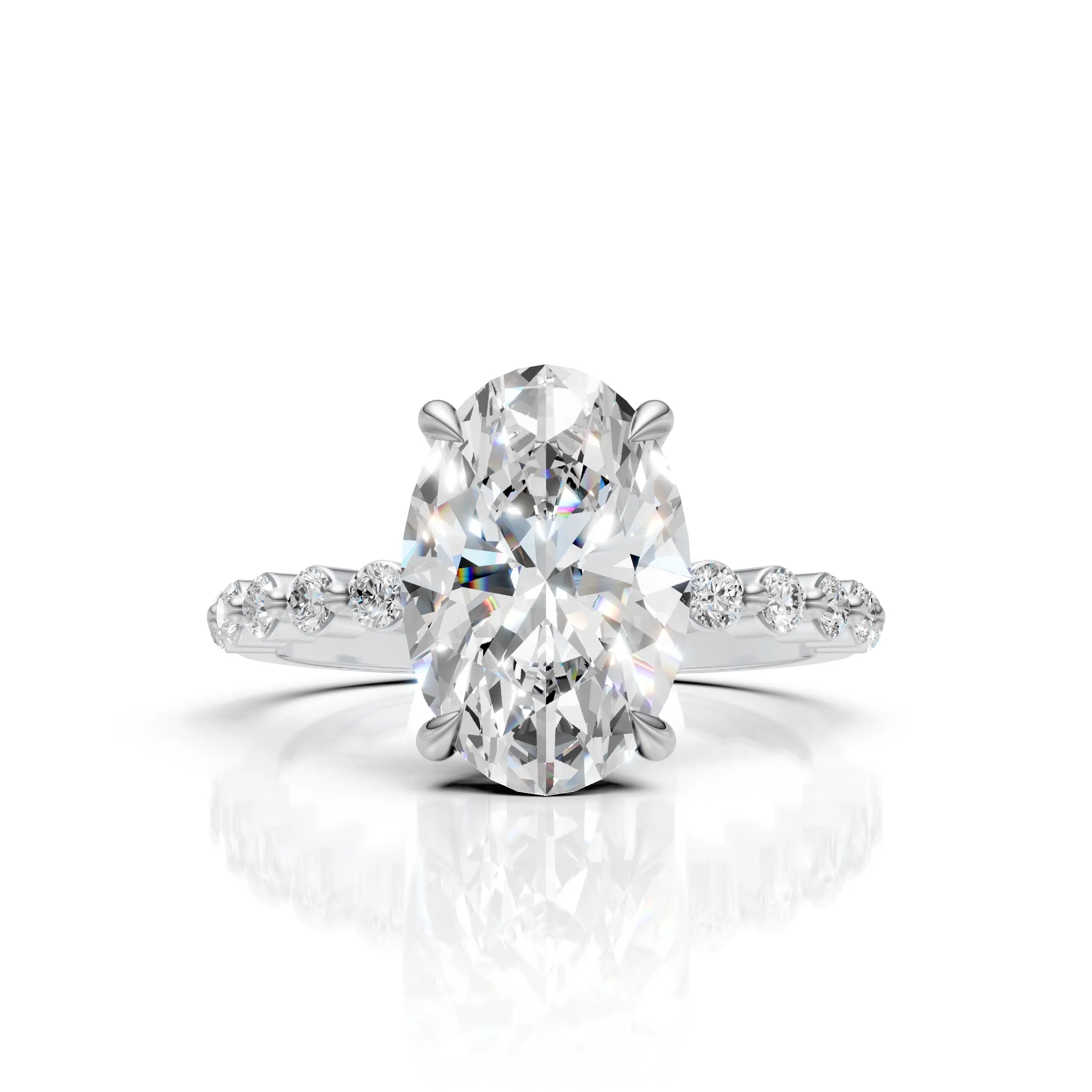 Designer Oval Solitaire Ring