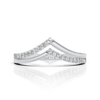 Minimalist V Shape Diamond Ring