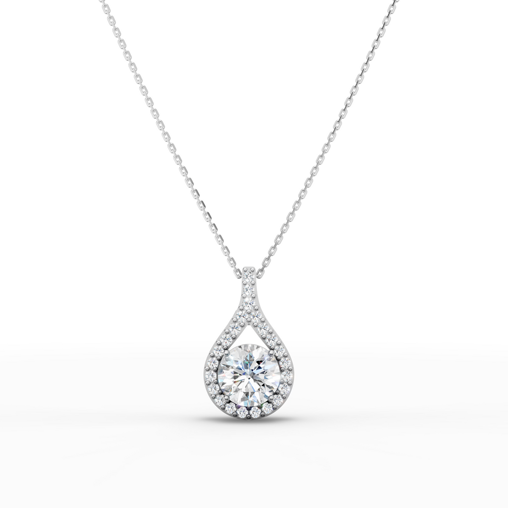 Solitaire Drop Spark Pendant