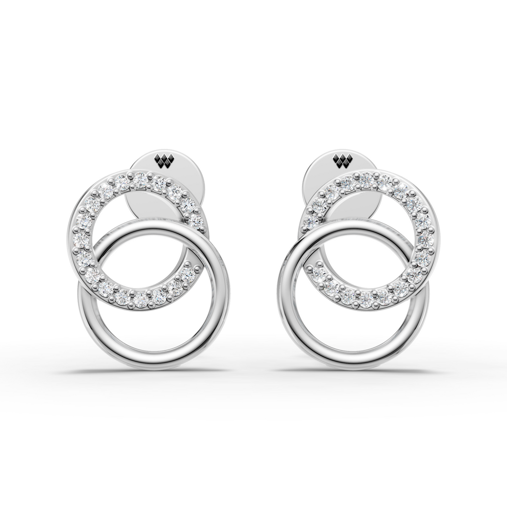 Interlocking Circle Drop Earrings (1 Pair)