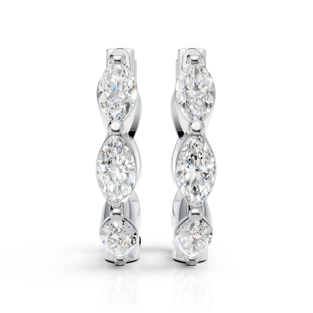 Marquise Bloom Hoops (1 Pair)