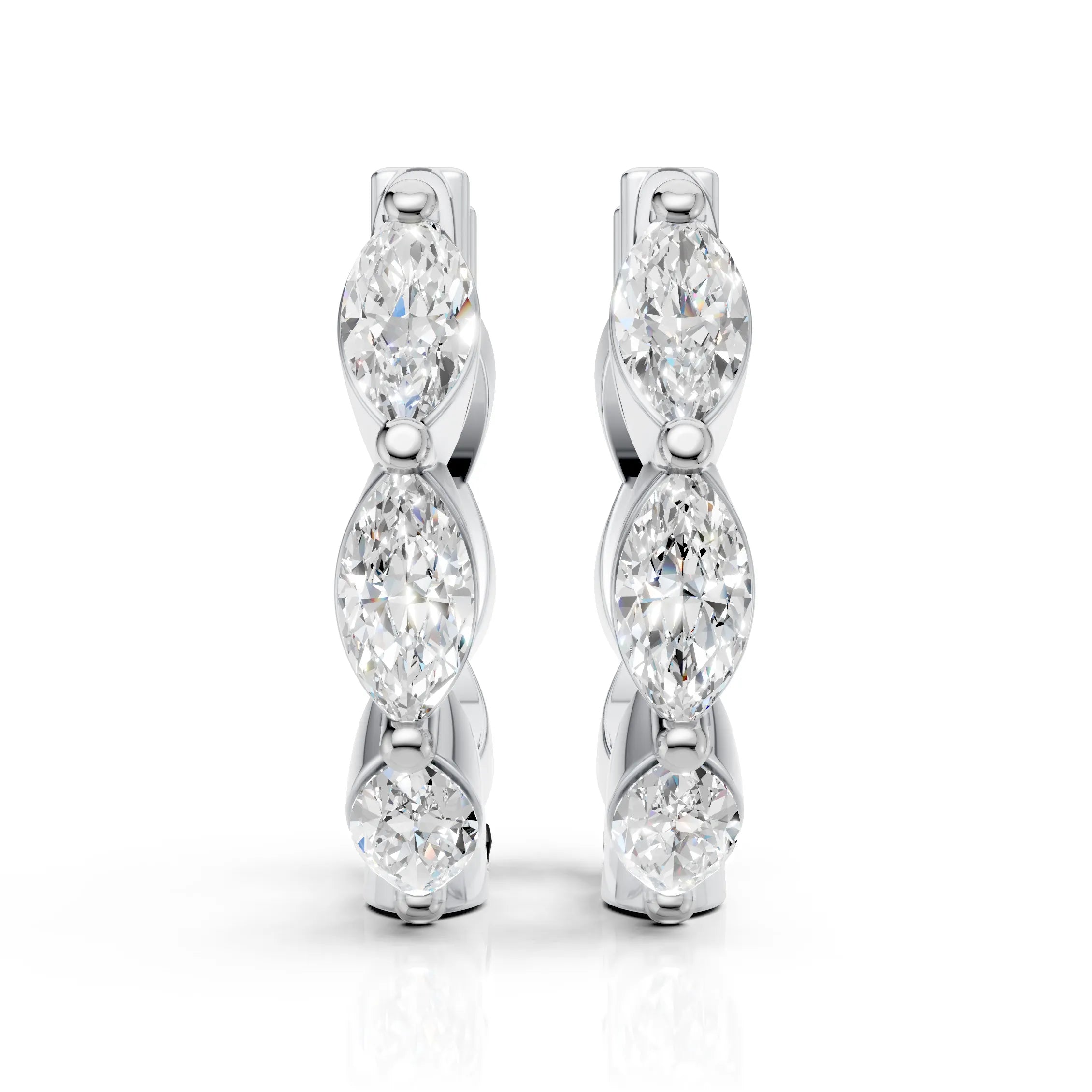 Marquise Bloom Hoops (1 Pair)