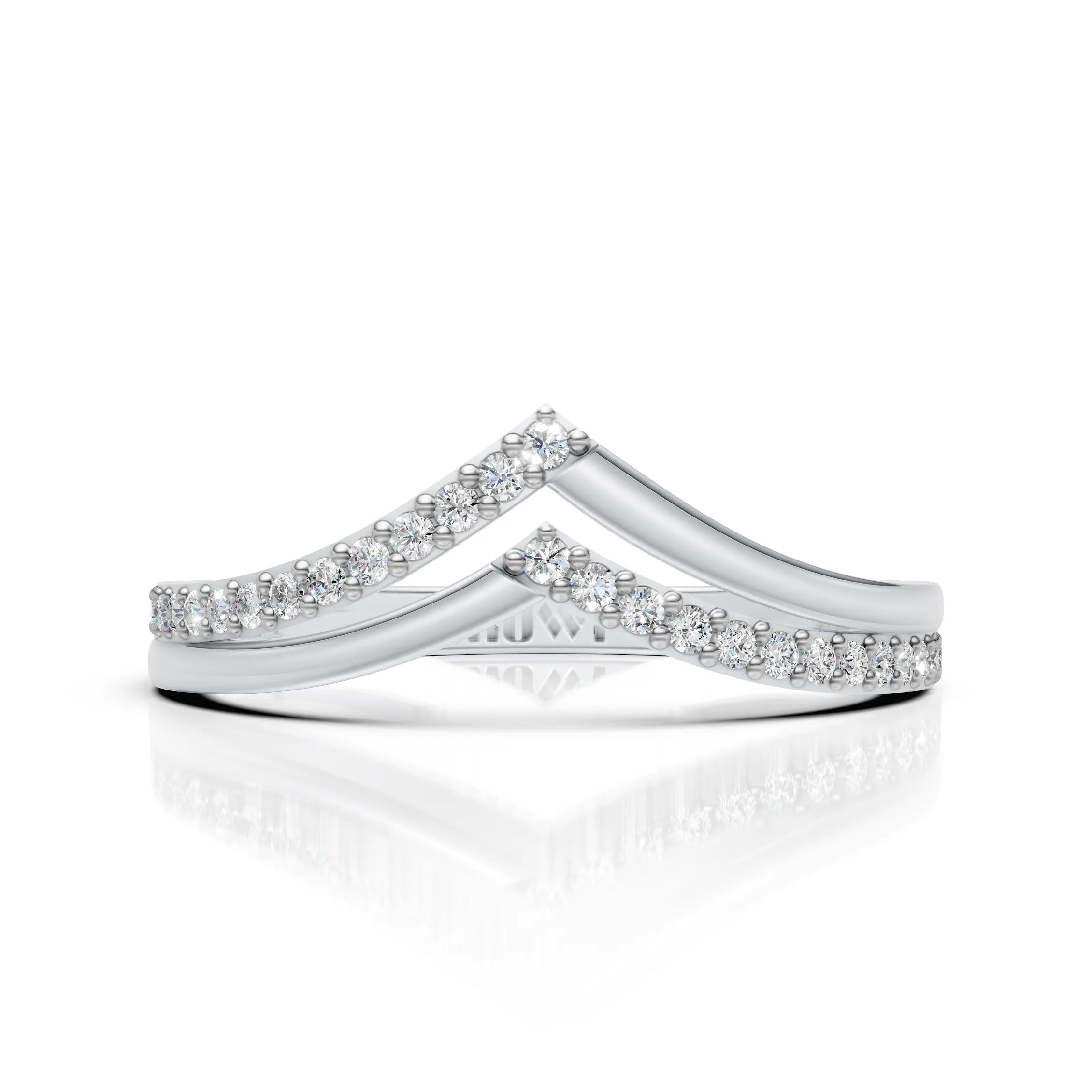 Minimalist V Shape Diamond Ring