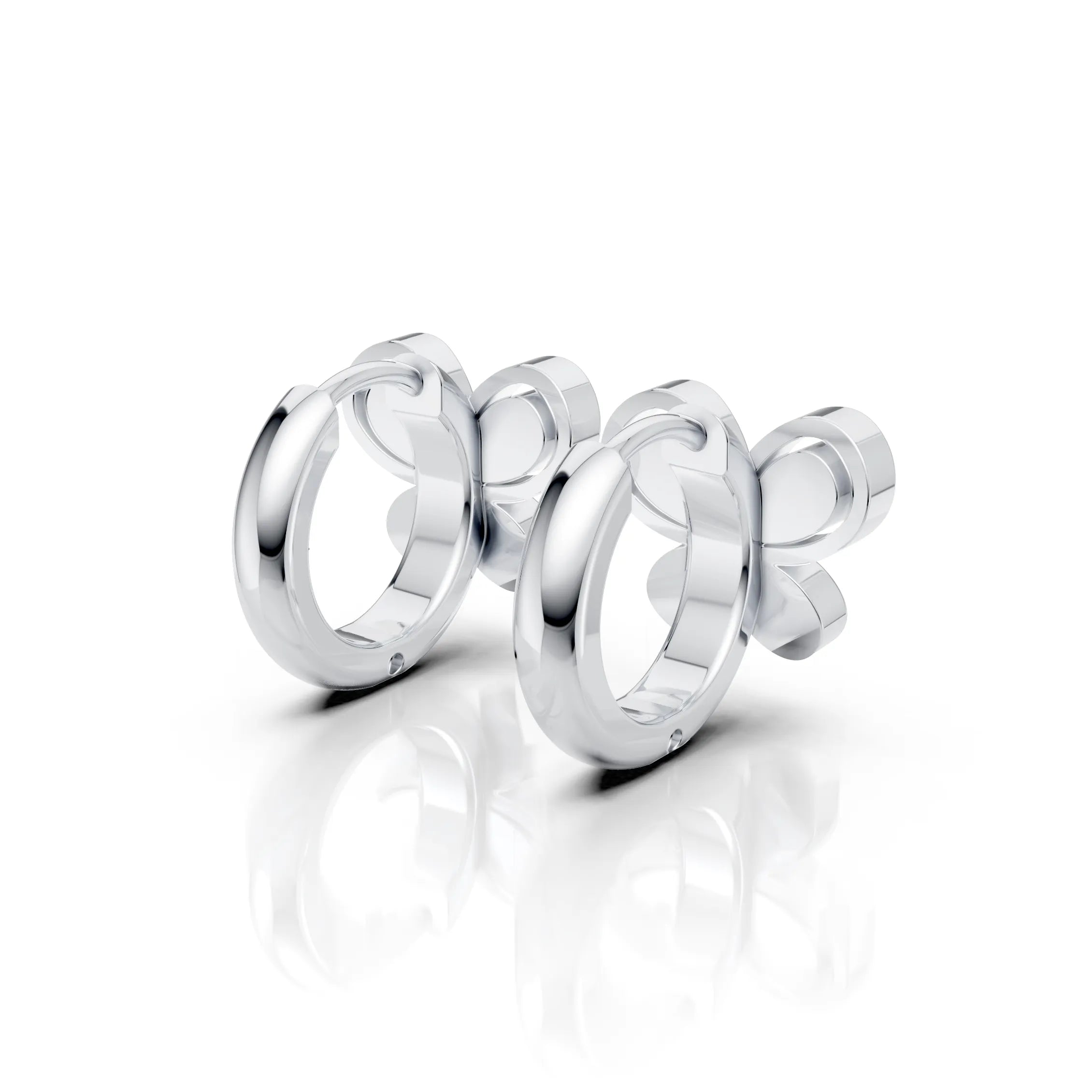 Diamond Butterfly Huggie Hoop Earrings