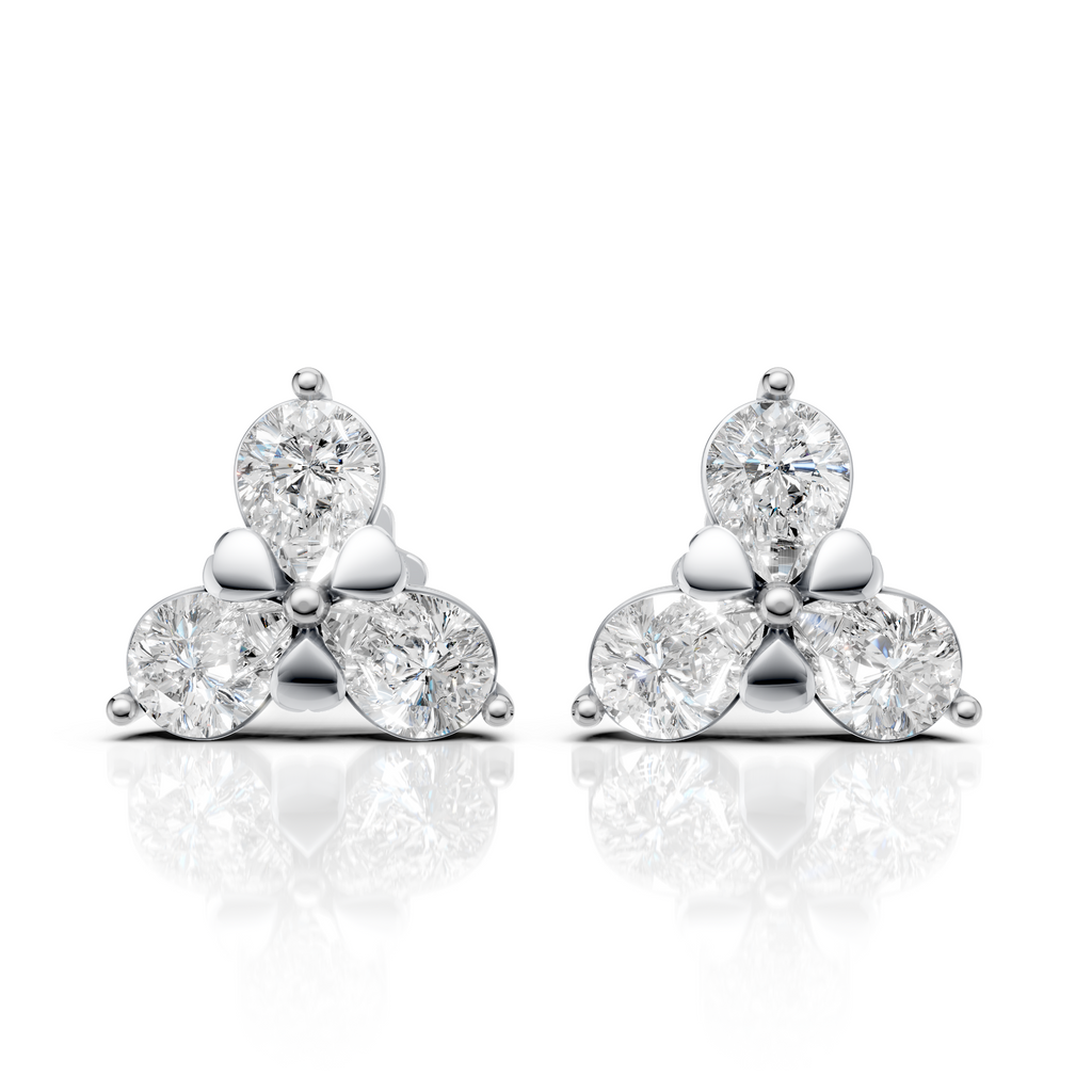 Pear Cut Floral Earrings (1 Pair)