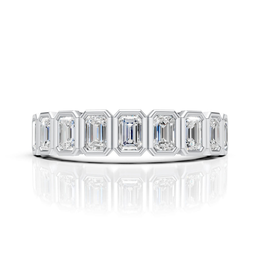Emerald Cut Diamond Stackable Ring