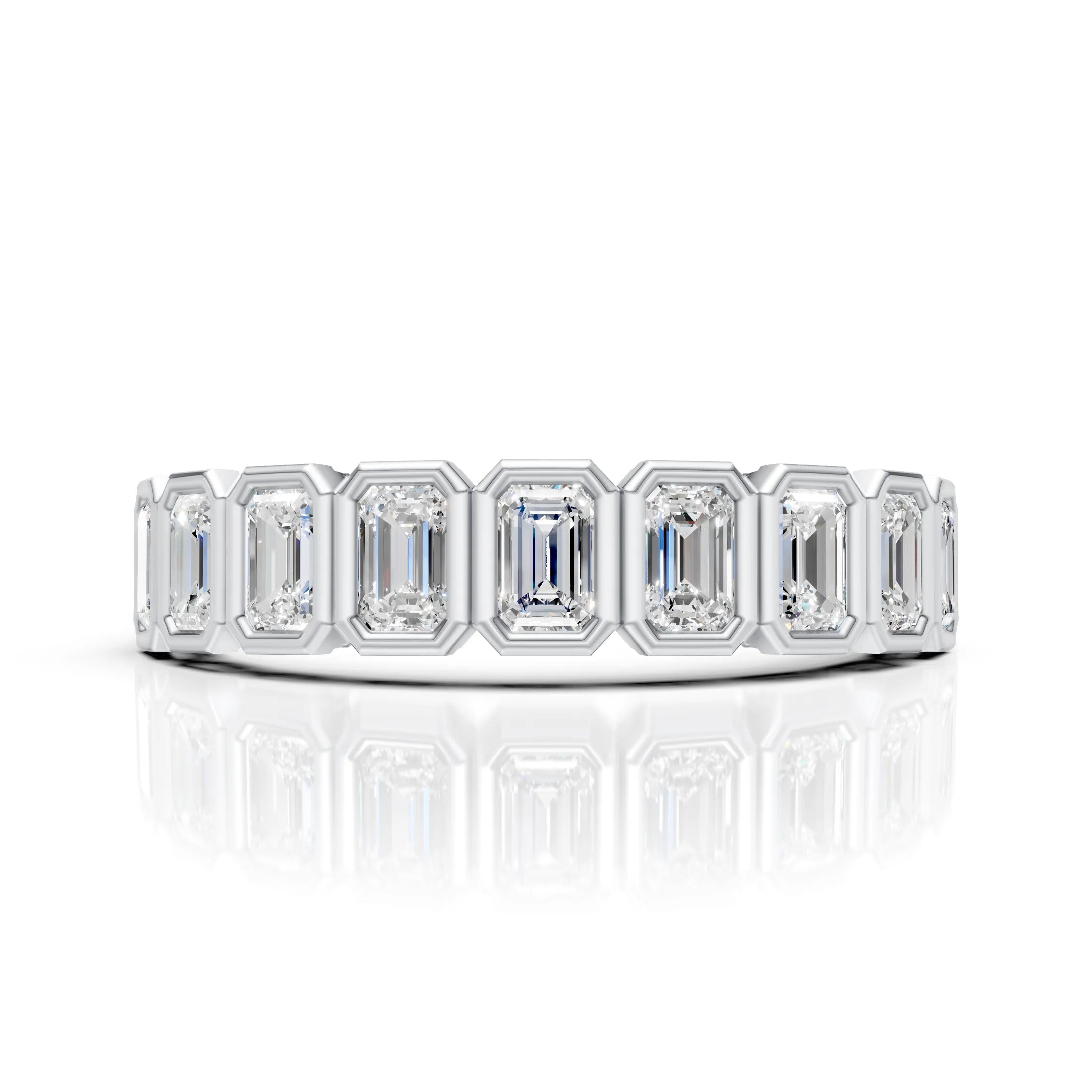 Emerald Cut Diamond Stackable Ring