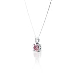 2 CT Pink Portuguese CutPendant With Chain