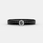 Hexagon OM Bracelet – Spiritual Sparkle with Modern Elegance