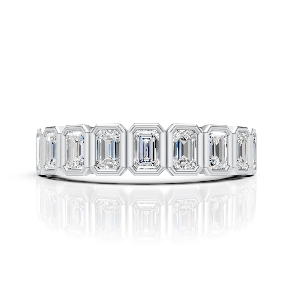 Emerald Cut Diamond Stackable Ring