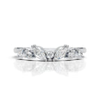 Marquise & Round Diamond Band Ring