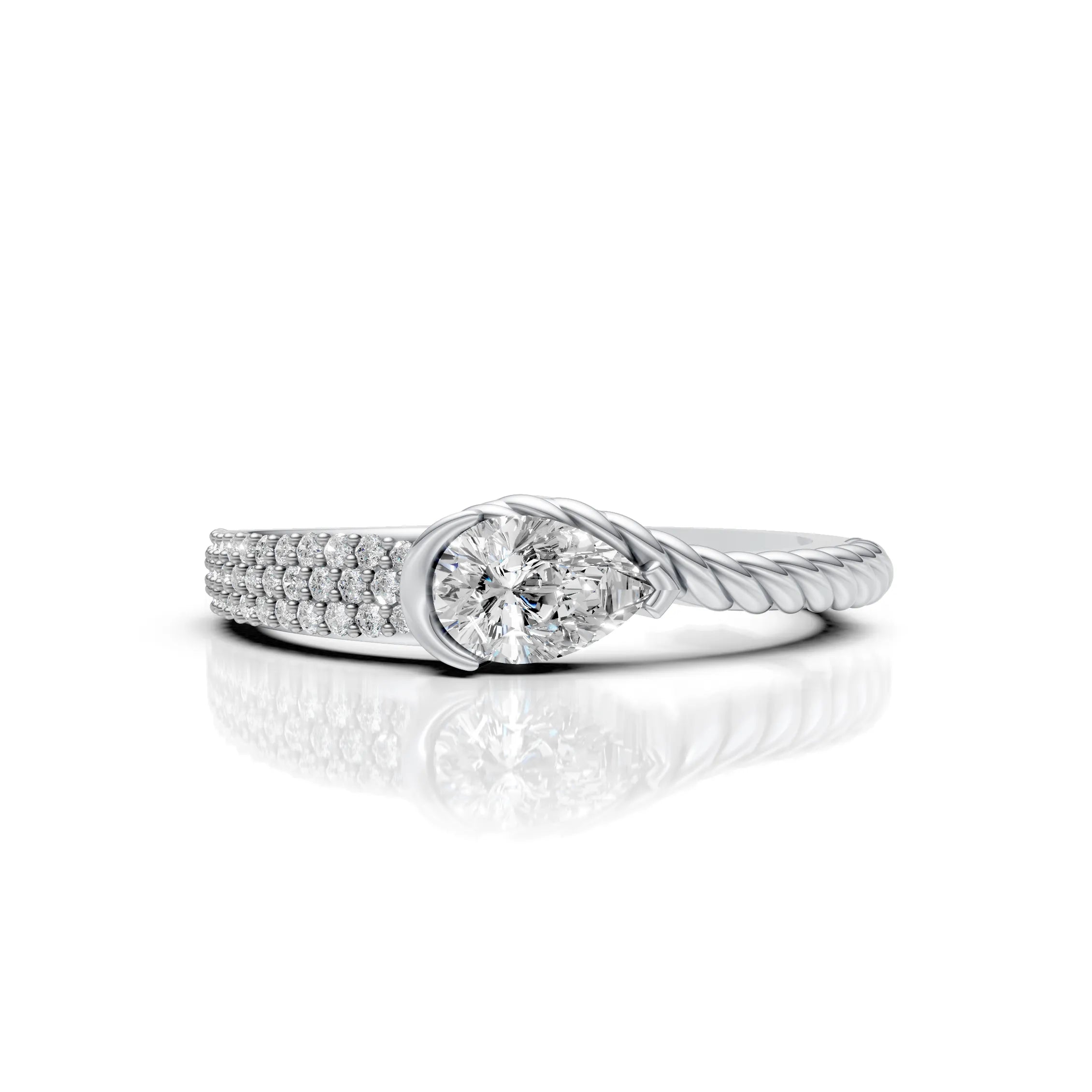 Twisted Solitaire Ring