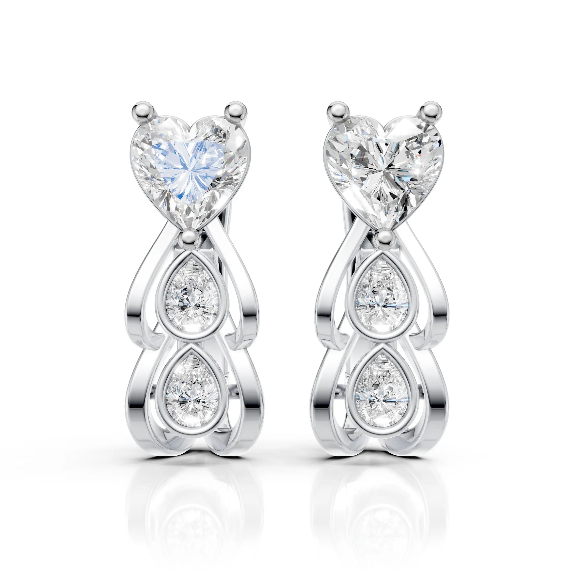 Eternal Heart Hoops (1 Pair)