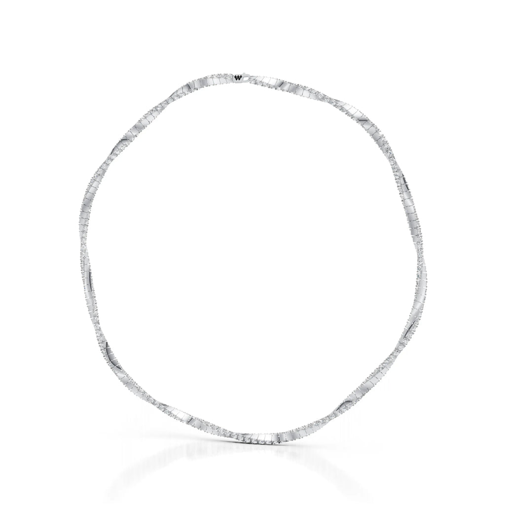 Sculpted Diamond Bar Chain