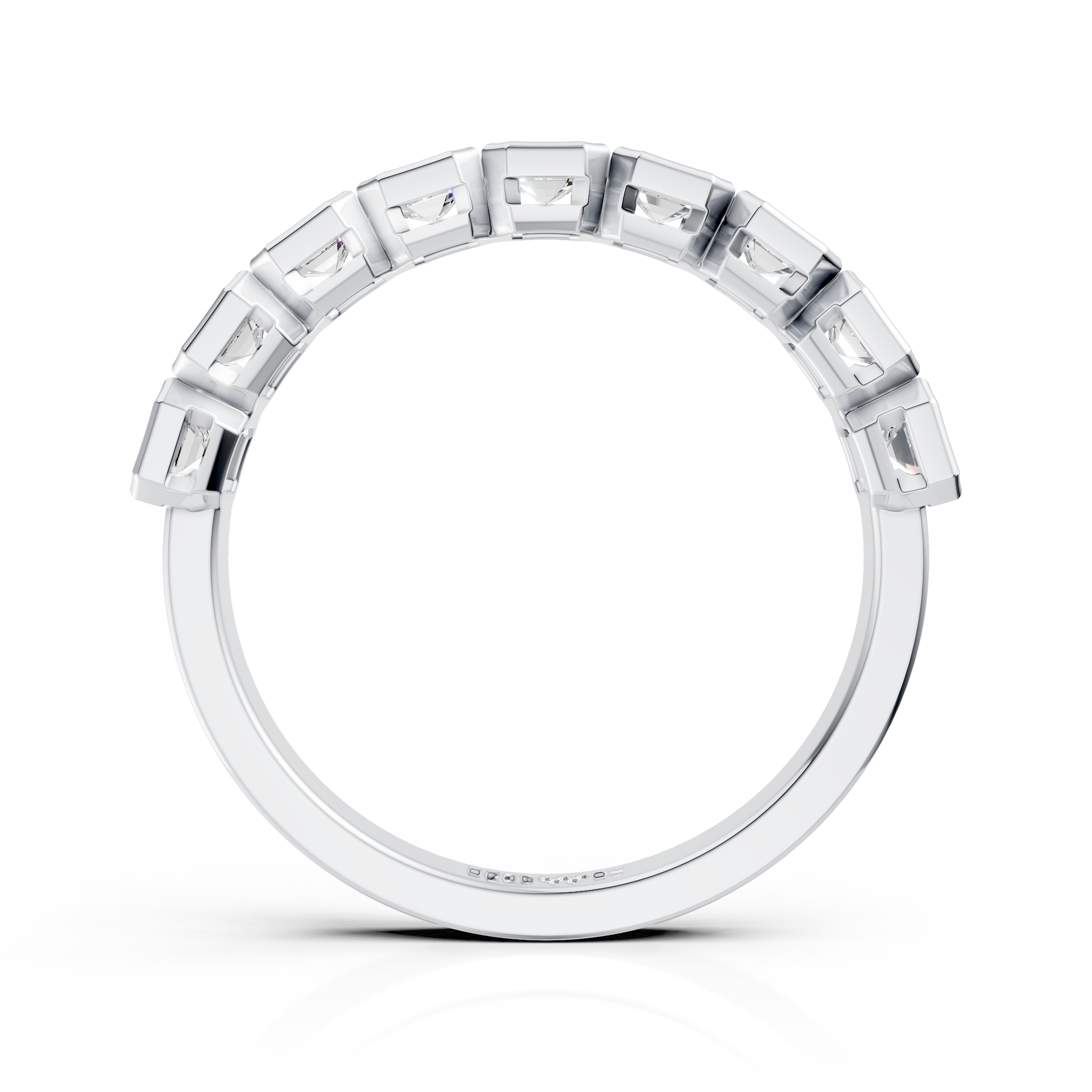 Emerald Cut Diamond Stackable Ring
