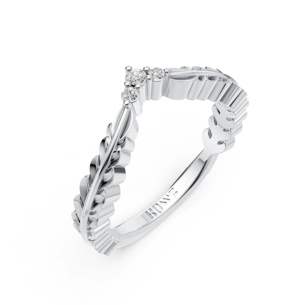 Diamond Laurel Leaf Ring