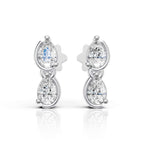 Pear Diamond Drop Earrings (1 Pair)