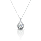 Solitaire Drop Spark Pendant