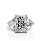 Emerald Three Stone Diamond Ring