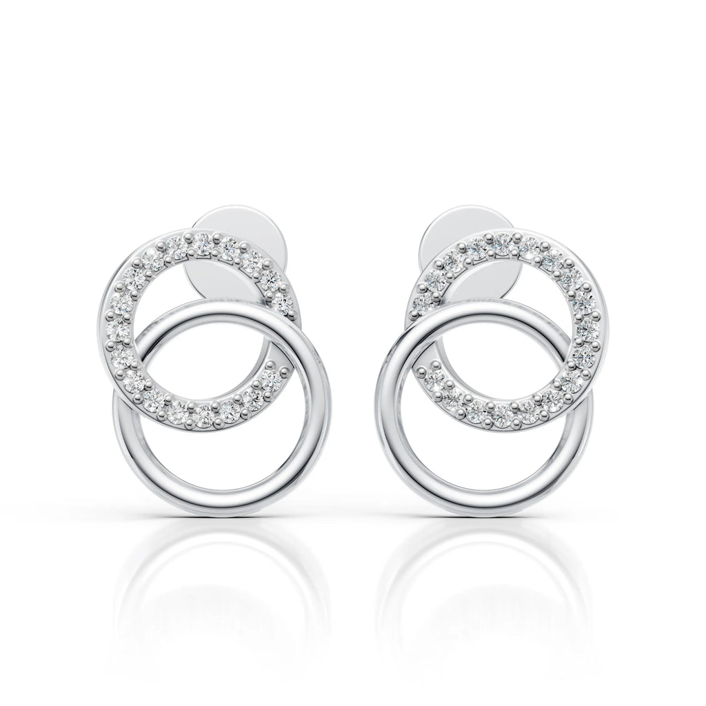Interlocking Circle Drop Earrings (1 Pair)