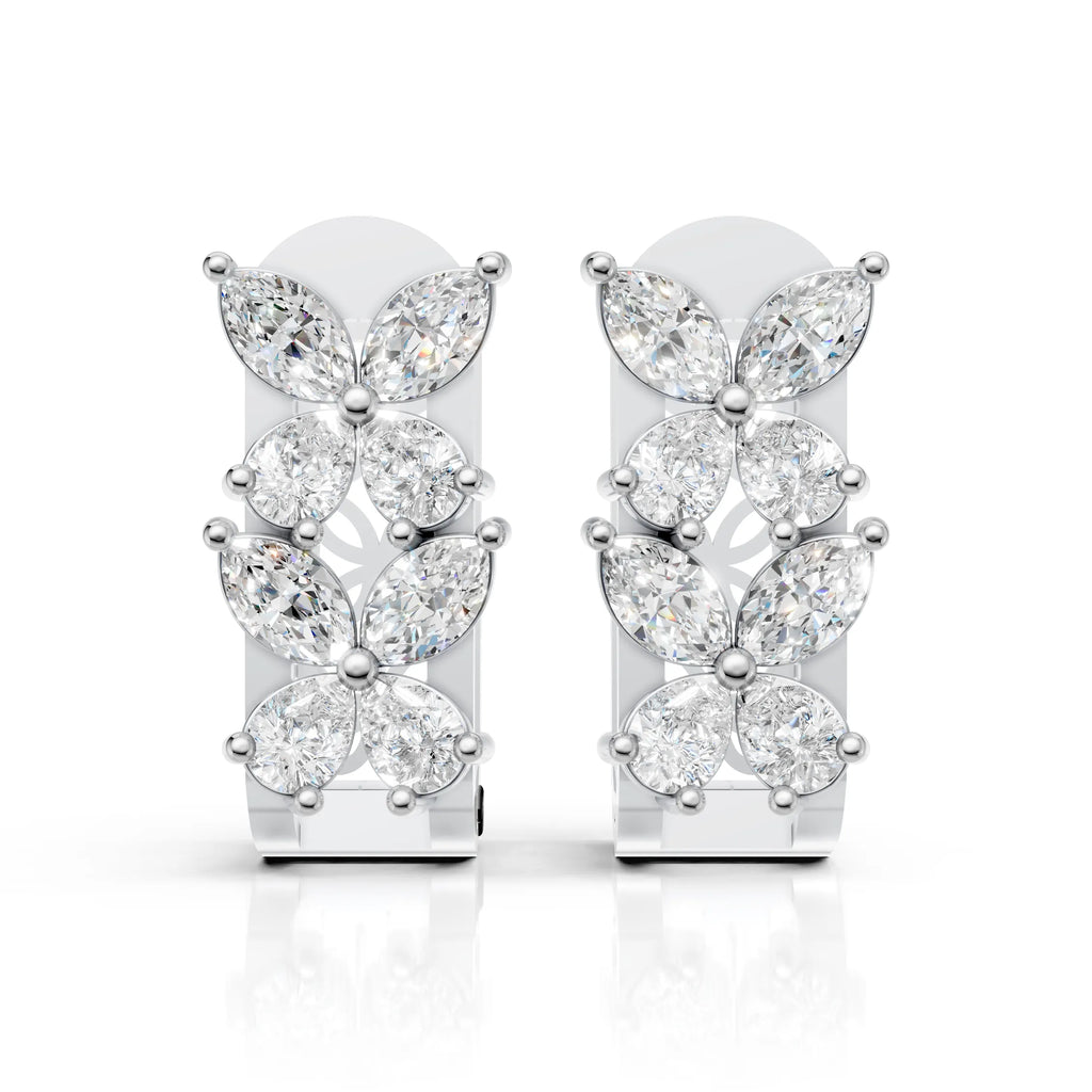 Diamond Blossom Hoops (1 Pair)
