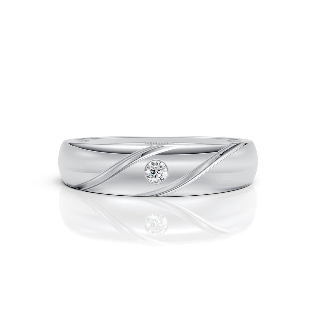 Round Solitaire Band Ring