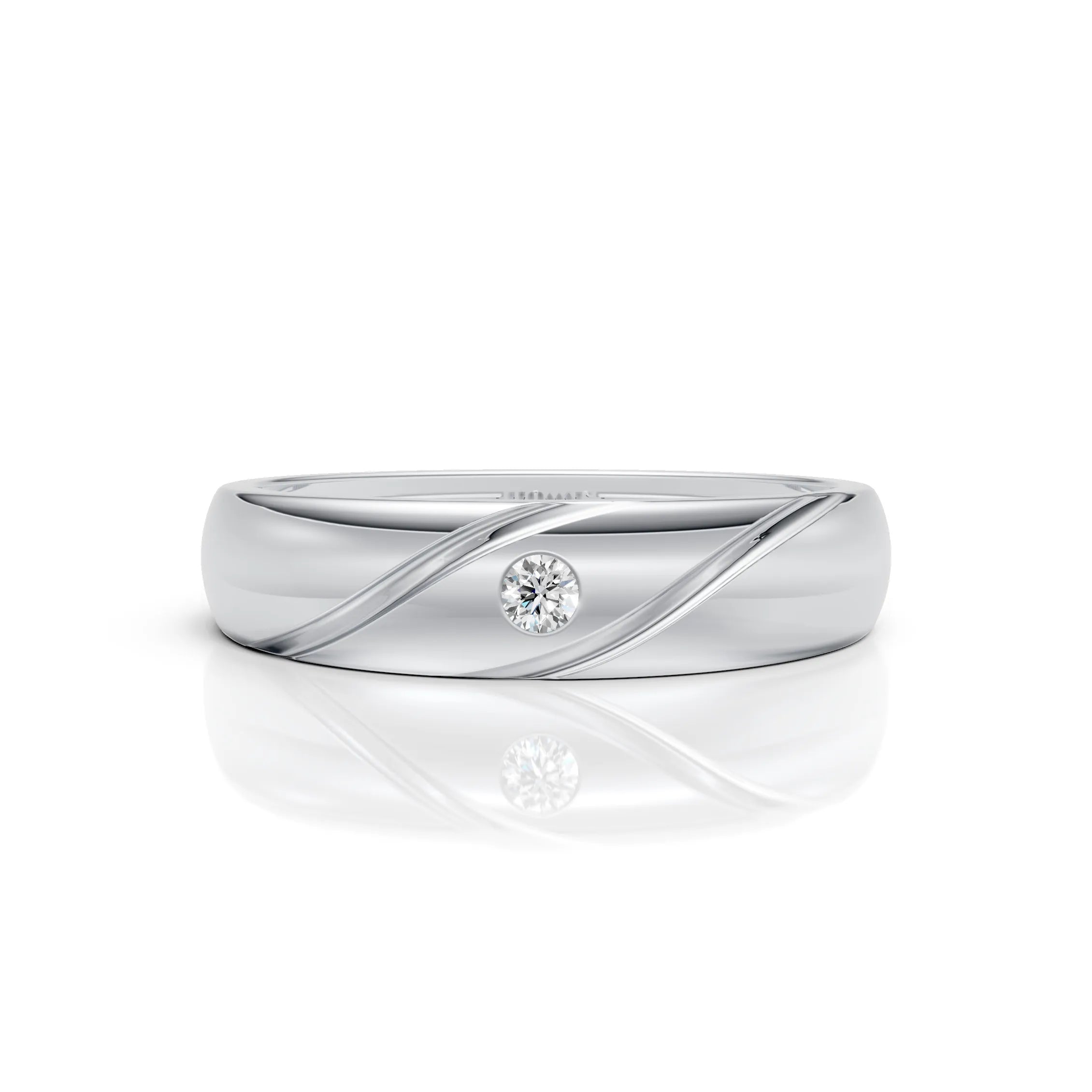 Round Solitaire Band Ring