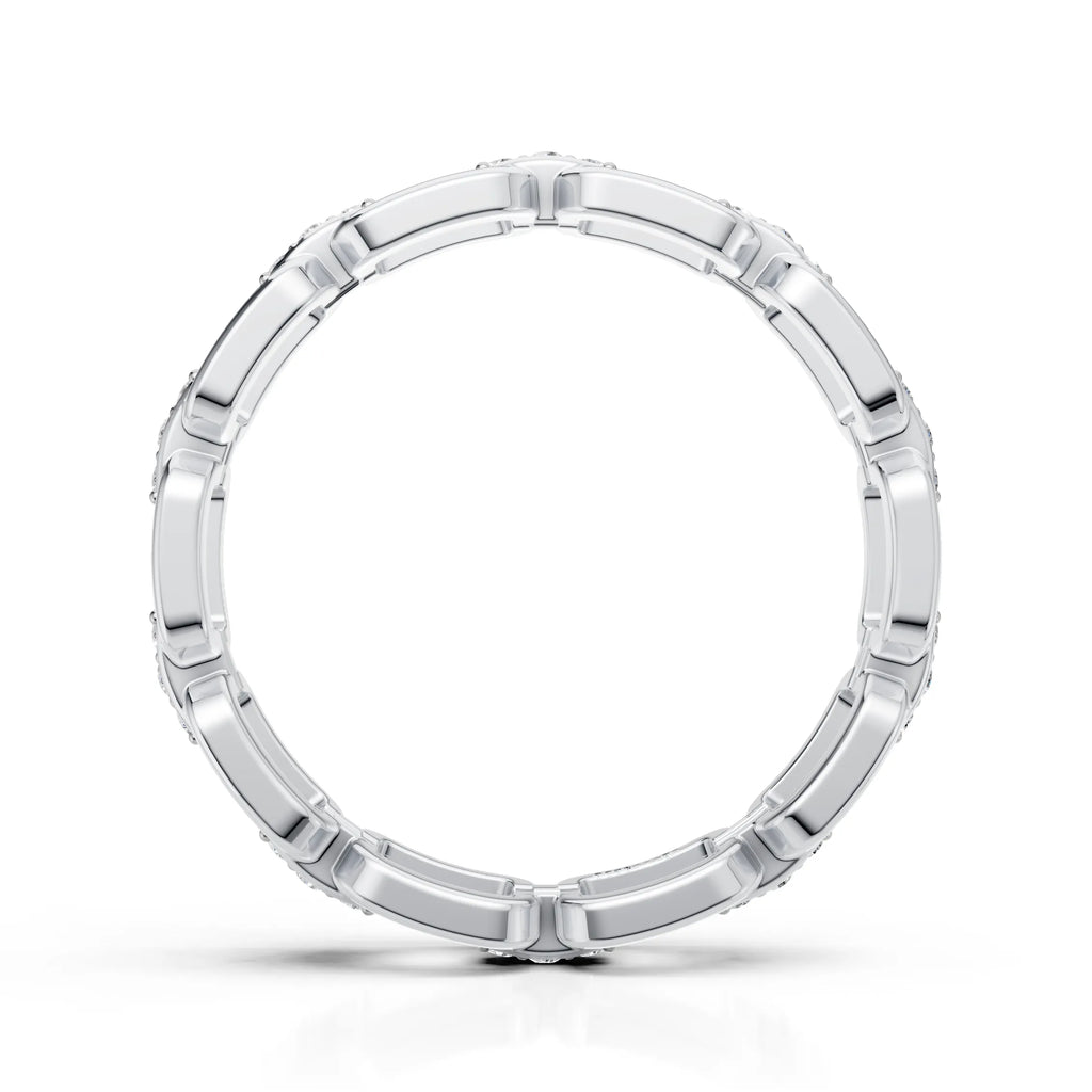 Luxury Diamond Link Chain Ring