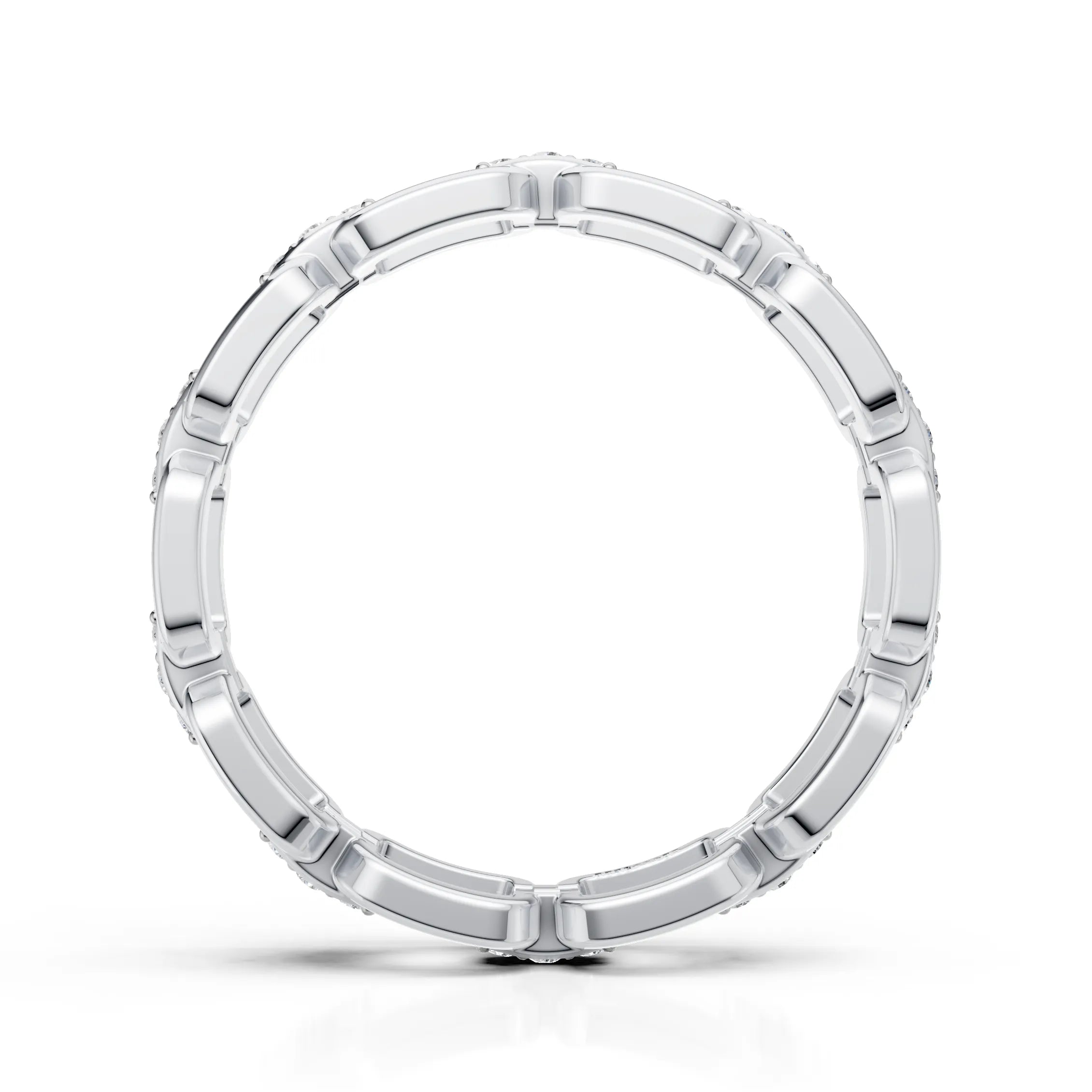 Luxury Diamond Link Chain Ring