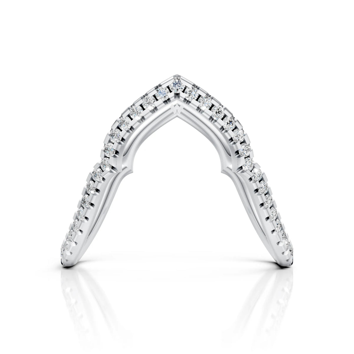 Open Heart Diamond Ring