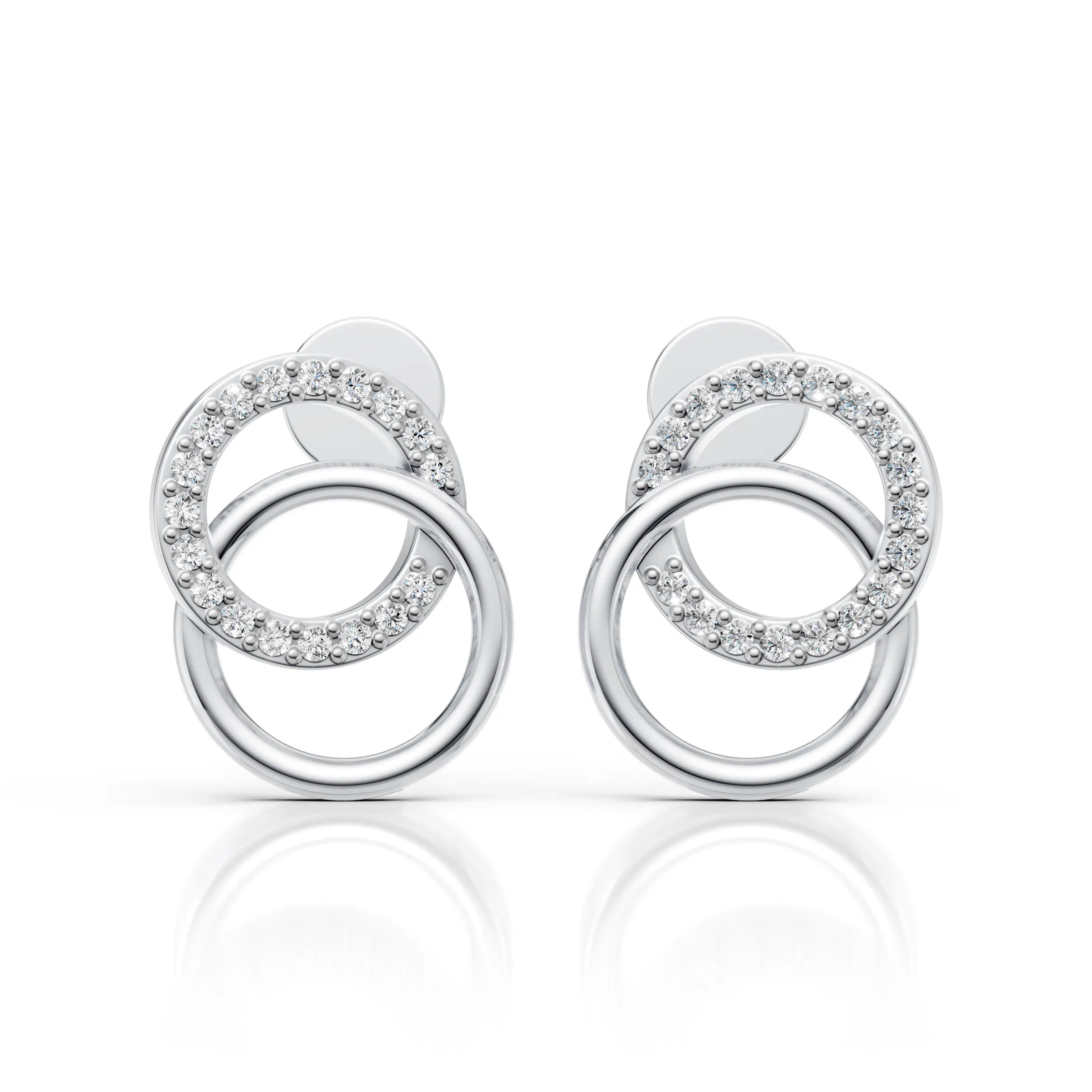 Interlocking Circle Drop Earrings (1 Pair)